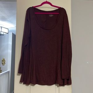 Eggplant color long sleeve sweater